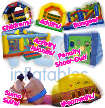 Check out our wide range of childrens and adults inflatables!